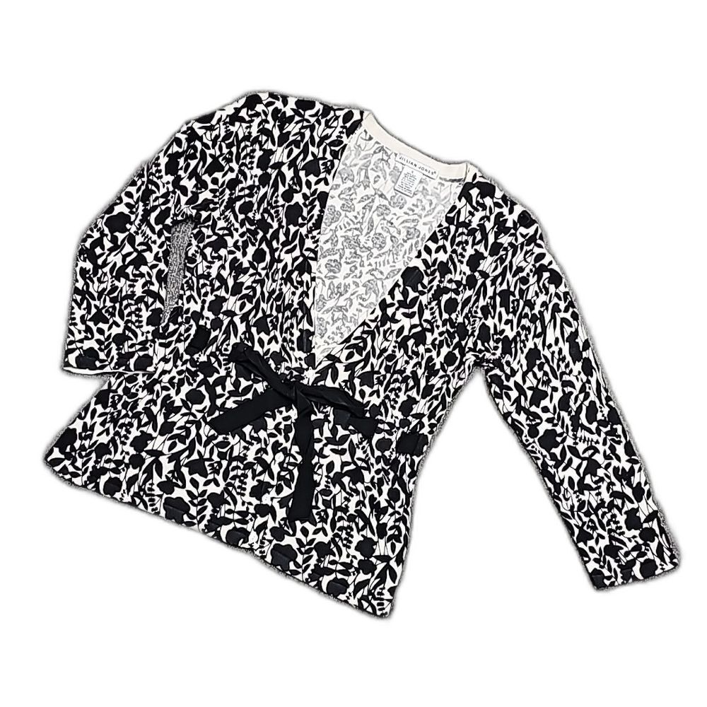 Size S Cardigan Ribbon Waist Botanical Floral Elevated Basic Cardigan